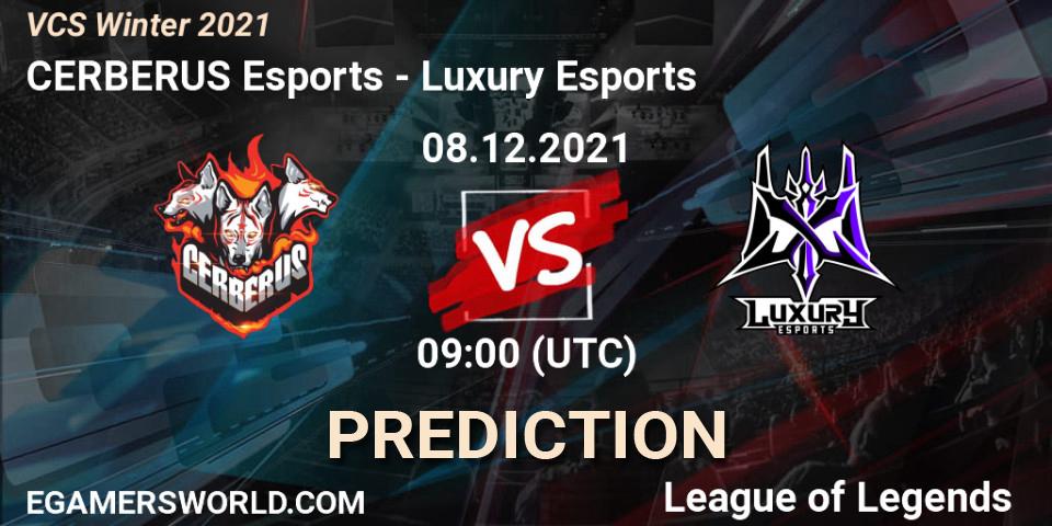 CERBERUS Esports vs Luxury Esports: Match Prediction. 08.12.2021 at 09:00, LoL, VCS Winter 2021