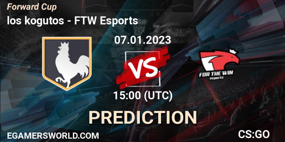 los kogutos vs FTW Esports: Match Prediction. 07.01.2023 at 15:00, Counter-Strike (CS2), Forward Cup