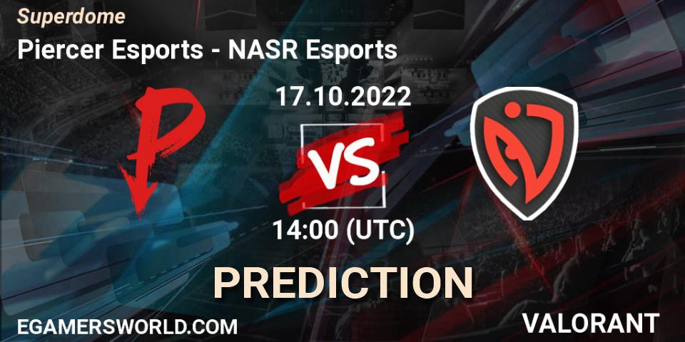 Piercer Esports vs NASR Esports: Match Prediction. 17.10.2022 at 14:20, VALORANT, Superdome