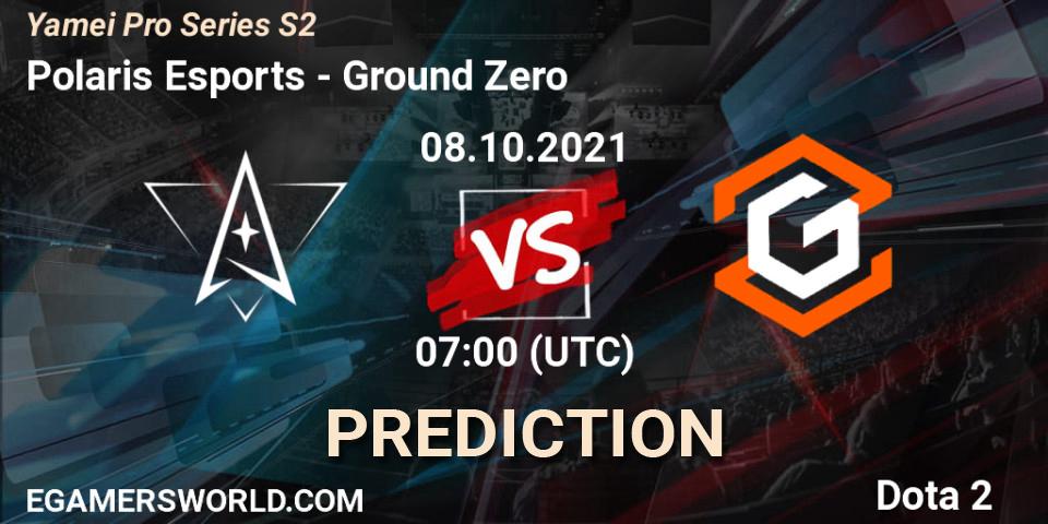 Polaris Esports vs Ground Zero: Match Prediction. 09.10.2021 at 03:28, Dota 2, Yamei Pro Series S2