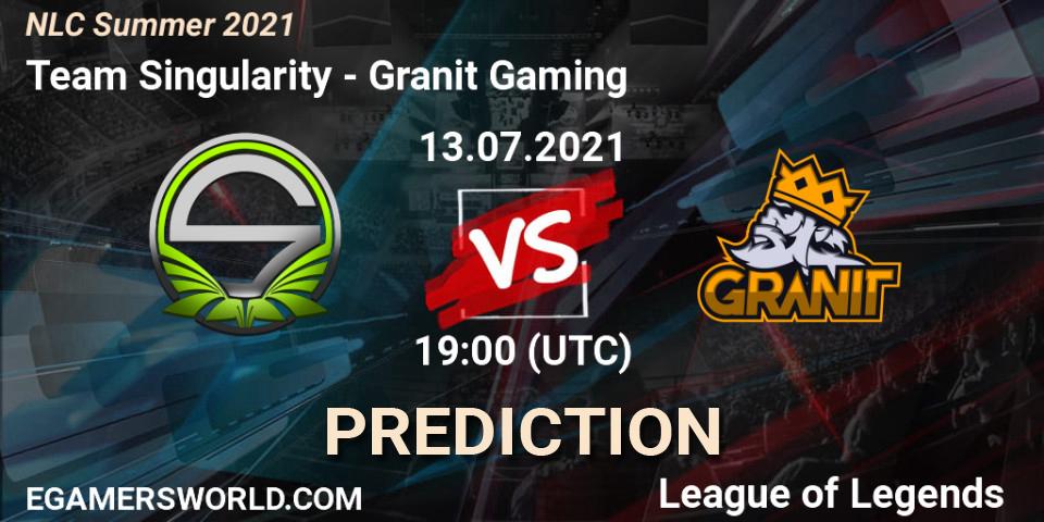 Team Singularity vs Granit Gaming: Match Prediction. 13.07.2021 at 19:00, LoL, NLC Summer 2021