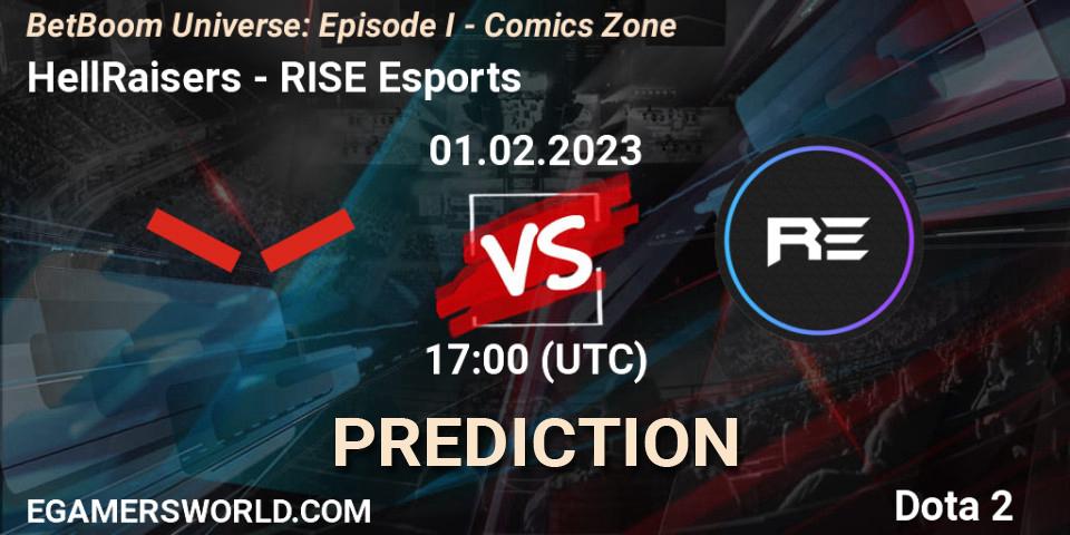 HellRaisers vs RISE Esports: Match Prediction. 01.02.23, Dota 2, BetBoom Universe: Episode I - Comics Zone