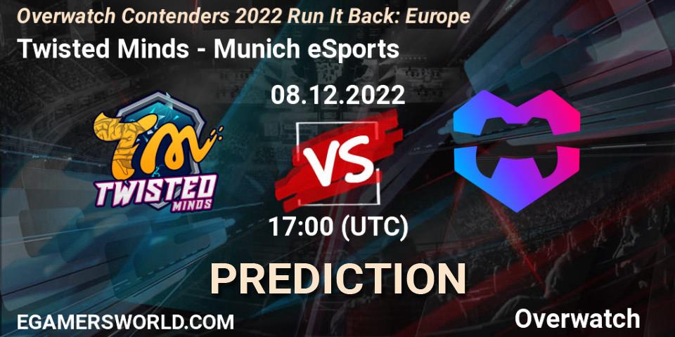Twisted Minds vs Munich eSports: Match Prediction. 08.12.2022 at 17:00, Overwatch, Overwatch Contenders 2022 Run It Back: Europe