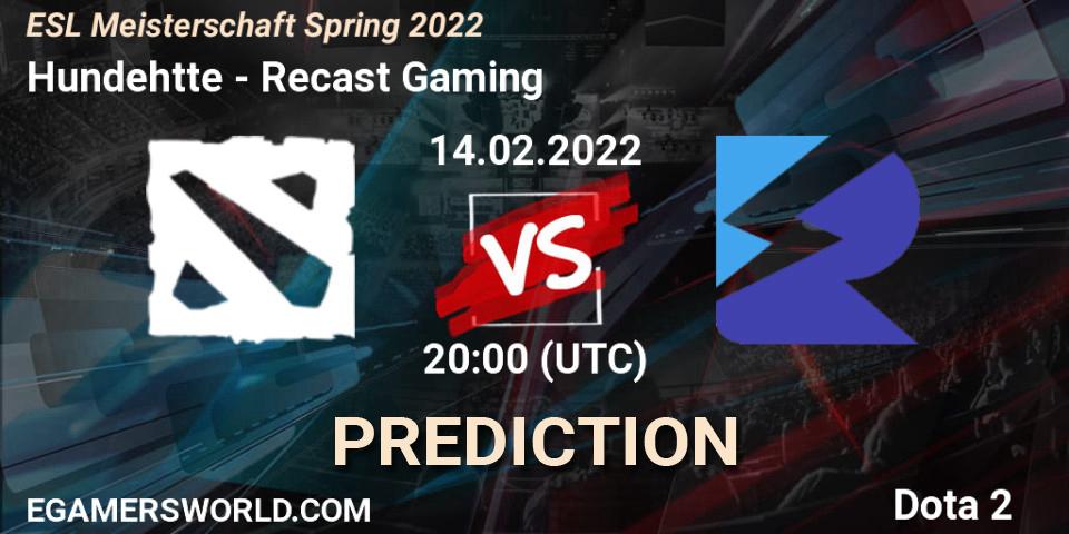 Hundehütte vs Recast Gaming: Match Prediction. 14.02.2022 at 20:15, Dota 2, ESL Meisterschaft Spring 2022