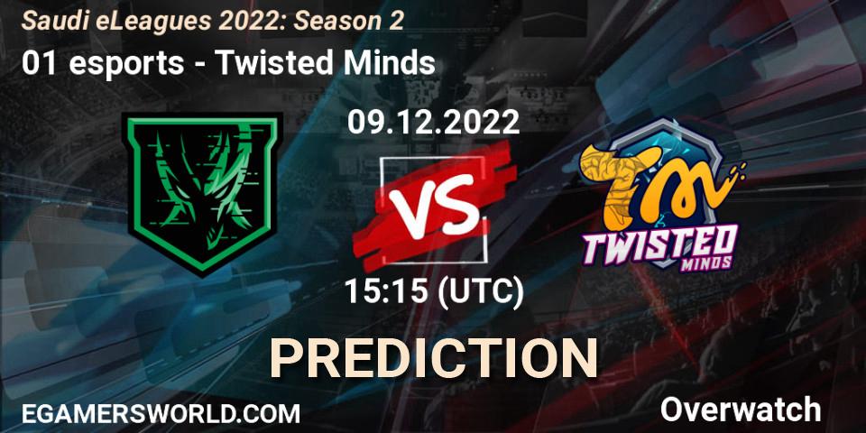 01 esports vs Twisted Minds: Match Prediction. 09.12.22, Overwatch, Saudi eLeagues 2022: Season 2