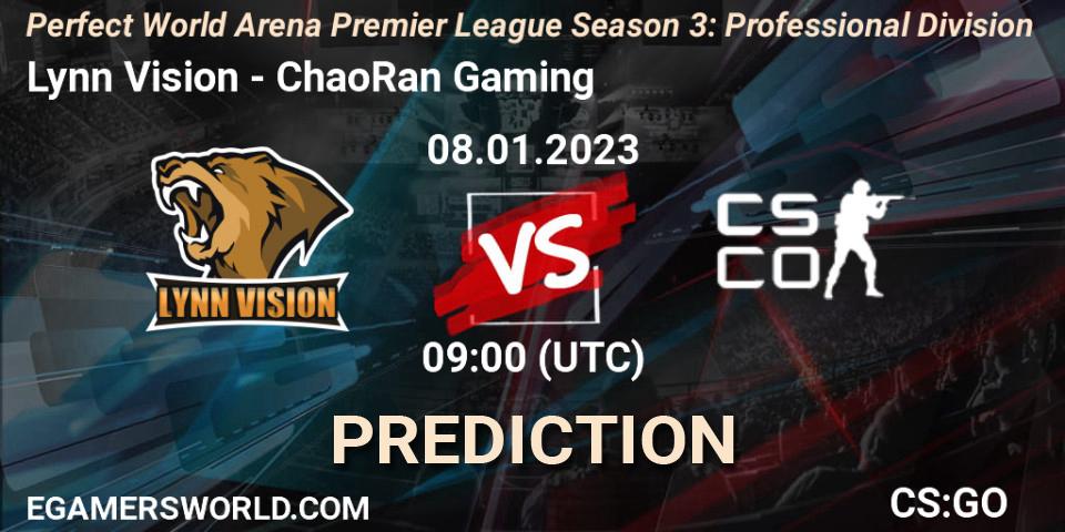 Lynn Vision vs ChaoRan Gaming: Match Prediction. 08.01.2023 at 09:00, Counter-Strike (CS2), Perfect World Arena Premier League Season 3: Professional Division