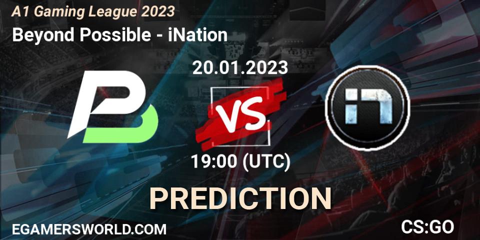 Beyond Possible vs iNation: Match Prediction. 20.01.2023 at 19:00, Counter-Strike (CS2), A1 Gaming League 2023