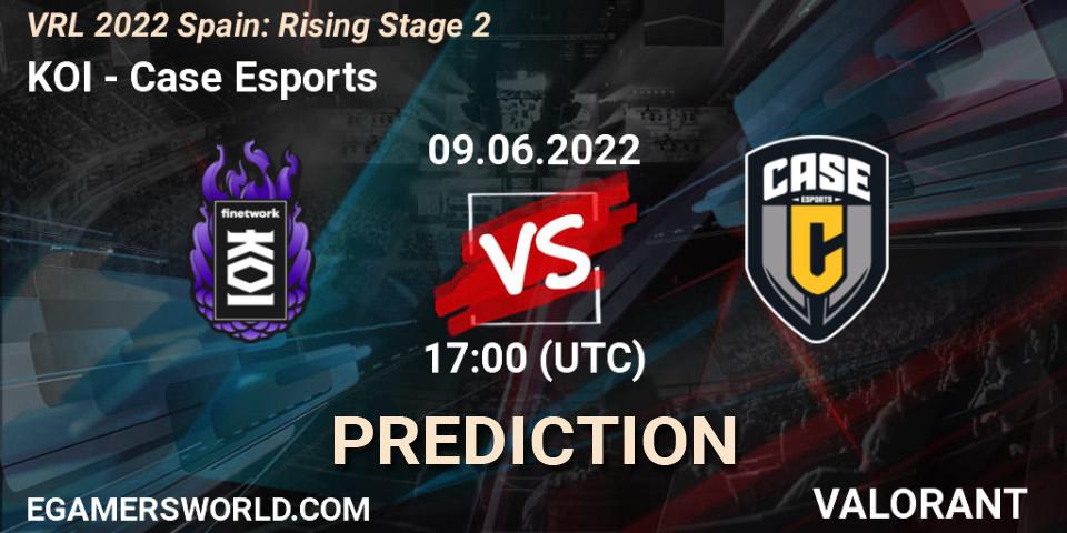 KOI vs Case Esports: Match Prediction. 09.06.2022 at 17:10, VALORANT, VRL 2022 Spain: Rising Stage 2