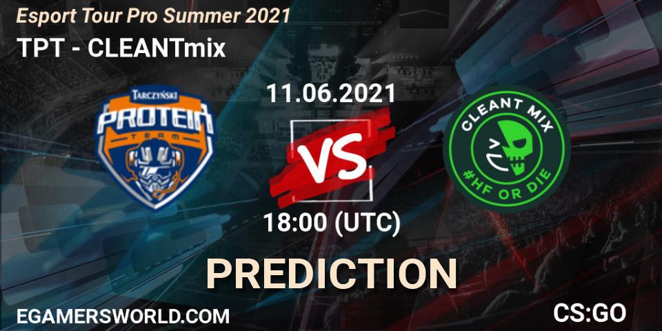 TPT vs CLEANTmix: Match Prediction. 11.06.2021 at 18:45, Counter-Strike (CS2), Esport Tour Pro Summer 2021