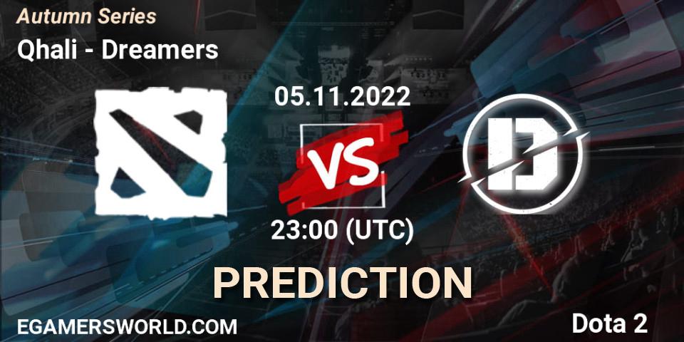 Qhali vs Dreamers: Match Prediction. 04.11.2022 at 22:37, Dota 2, Autumn Series