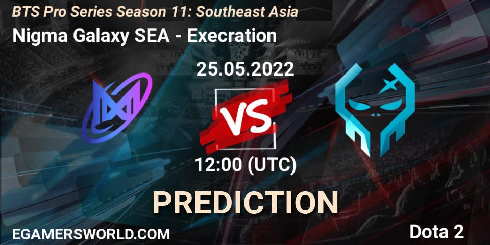 Nigma Galaxy SEA vs Execration: Match Prediction. 25.05.2022 at 11:29, Dota 2, BTS Pro Series Season 11: Southeast Asia