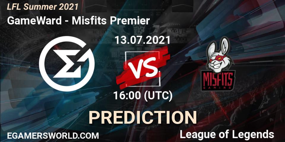 GameWard vs Misfits Premier: Match Prediction. 13.07.2021 at 16:00, LoL, LFL Summer 2021