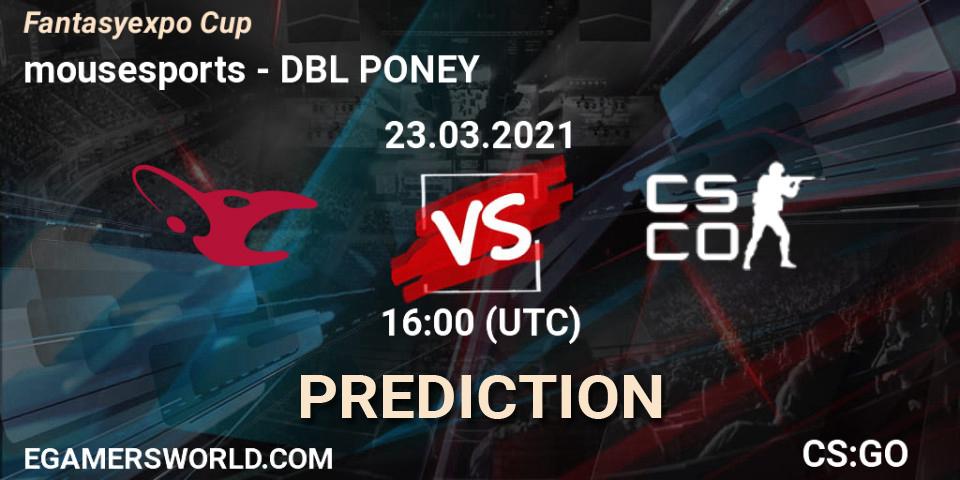 mousesports vs DBL PONEY: Match Prediction. 23.03.21, CS2 (CS:GO), Fantasyexpo Cup Spring 2021