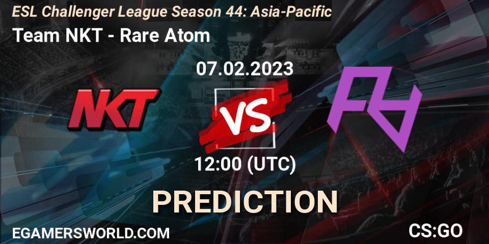 Team NKT vs Rare Atom: Match Prediction. 07.02.23, CS2 (CS:GO), ESL Challenger League Season 44: Asia-Pacific