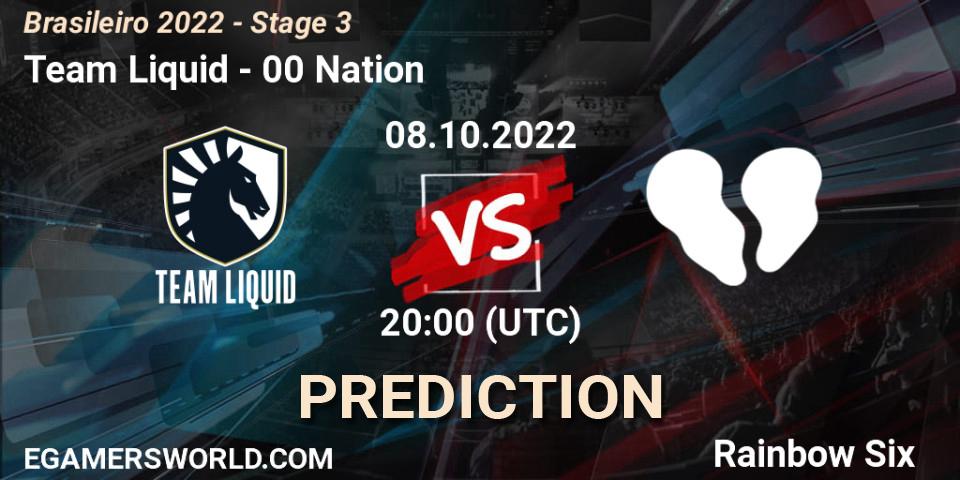 Team Liquid vs 00 Nation: Match Prediction. 08.10.2022 at 20:00, Rainbow Six, Brasileirão 2022 - Stage 3