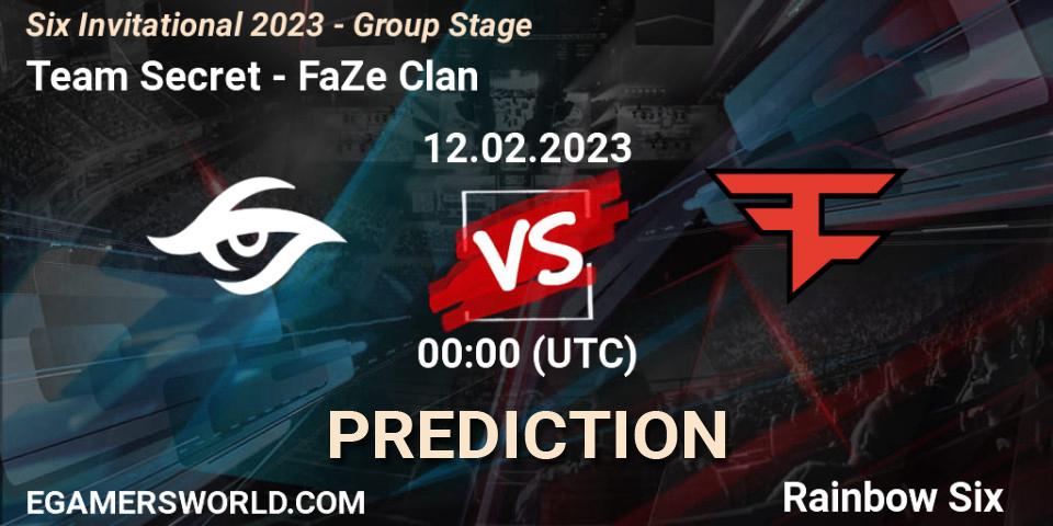 Team Secret vs FaZe Clan: Match Prediction. 12.02.23, Rainbow Six, Six Invitational 2023 - Group Stage