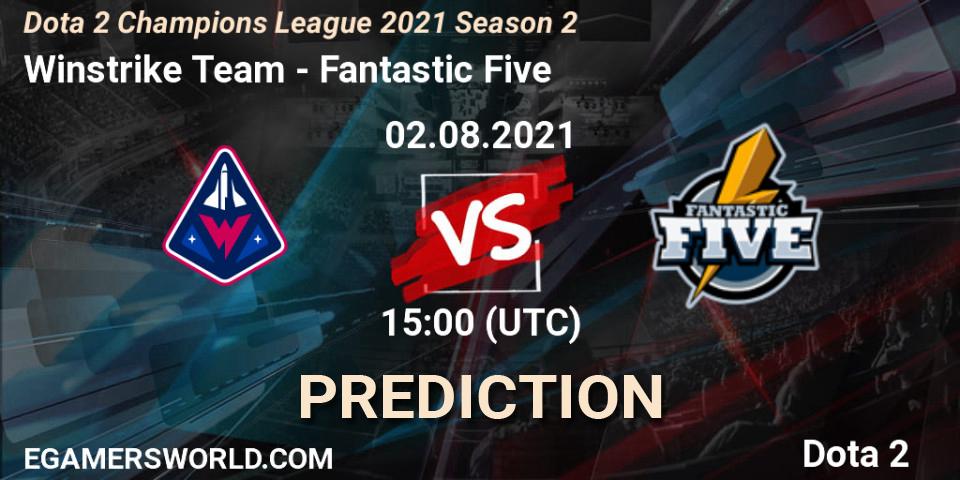 Winstrike Team vs Fantastic Five: Match Prediction. 02.08.2021 at 15:00, Dota 2, Dota 2 Champions League 2021 Season 2