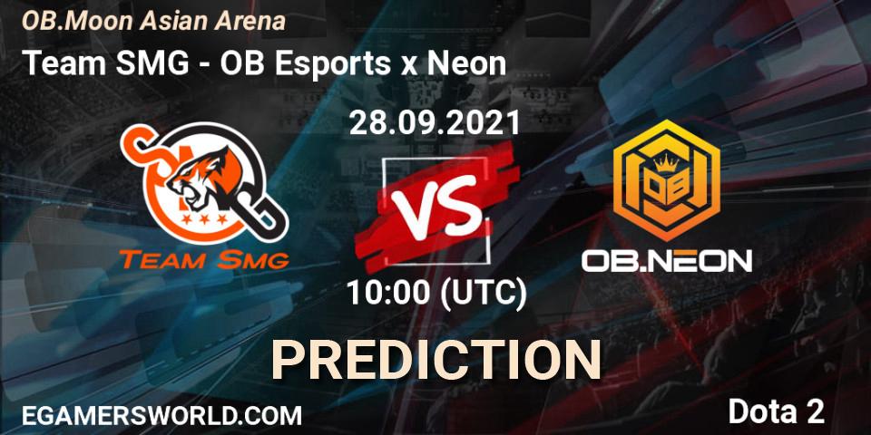 Team SMG vs OB Esports x Neon: Match Prediction. 28.09.2021 at 10:46, Dota 2, OB.Moon Asian Arena