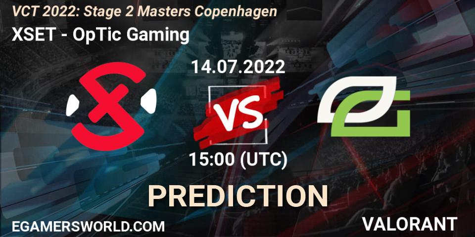 XSET vs OpTic Gaming: Match Prediction. 15.07.2022 at 18:50, VALORANT, VCT 2022: Stage 2 Masters Copenhagen