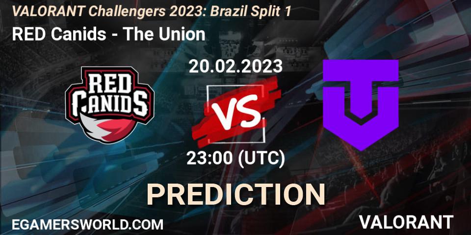 RED Canids vs The Union: Match Prediction. 21.02.2023 at 23:00, VALORANT, VALORANT Challengers 2023: Brazil Split 1