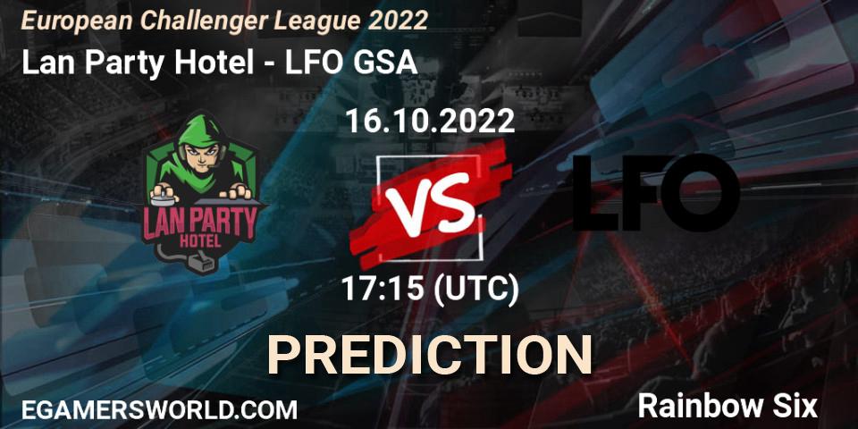 Lan Party Hotel vs LFO GSA: Match Prediction. 21.10.2022 at 17:15, Rainbow Six, European Challenger League 2022