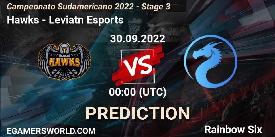Hawks vs Leviatán Esports: Match Prediction. 30.09.2022 at 00:00, Rainbow Six, Campeonato Sudamericano 2022 - Stage 3