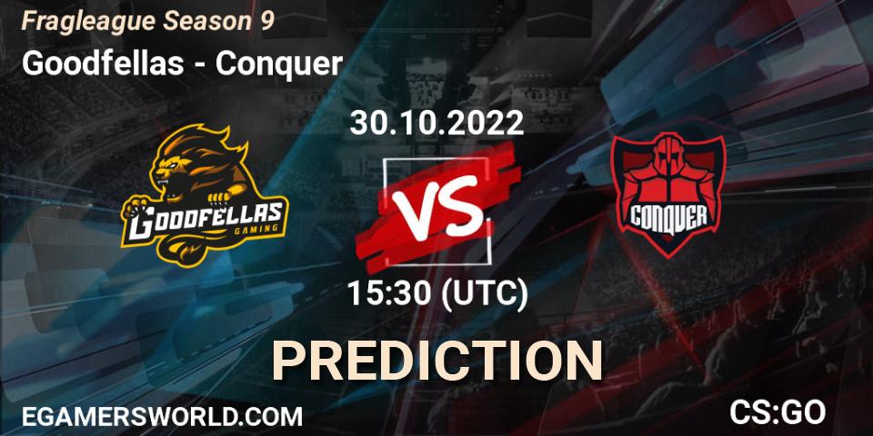 Goodfellas vs Conquer: Match Prediction. 30.10.2022 at 15:30, Counter-Strike (CS2), Fragleague Season 9