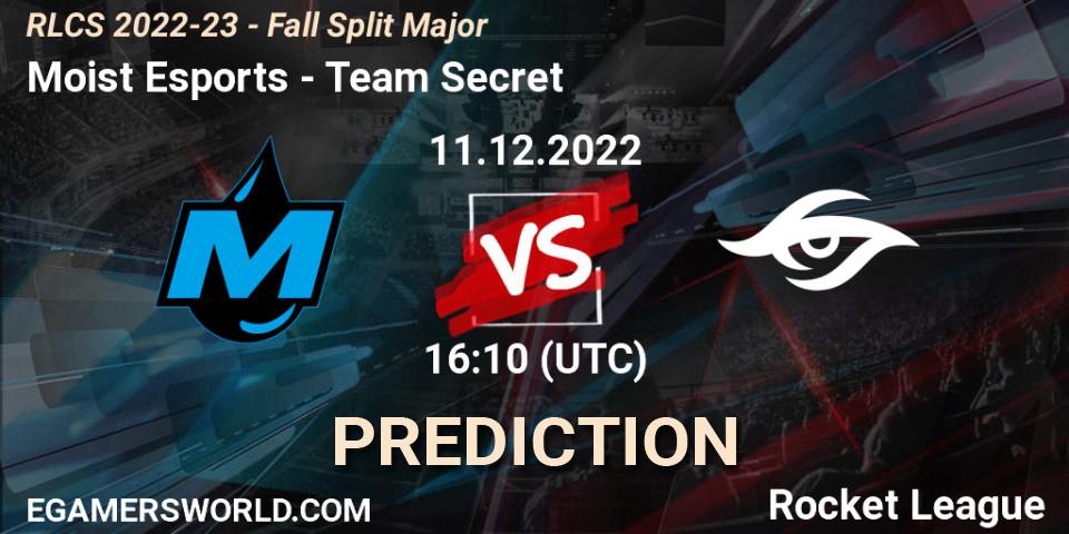 Moist Esports vs Team Secret: Match Prediction. 11.12.2022 at 16:20, Rocket League, RLCS 2022-23 - Fall Split Major