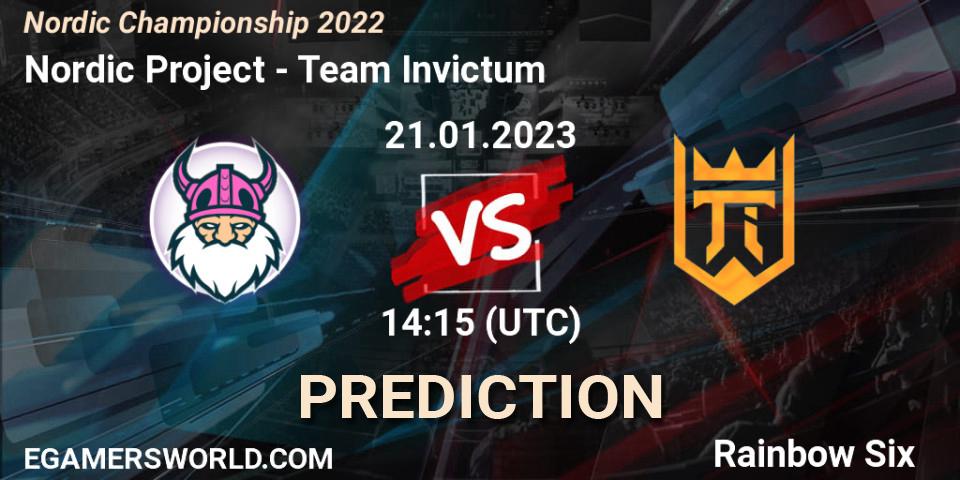 Nordic Project vs Team Invictum: Match Prediction. 21.01.2023 at 15:00, Rainbow Six, Nordic Championship 2022