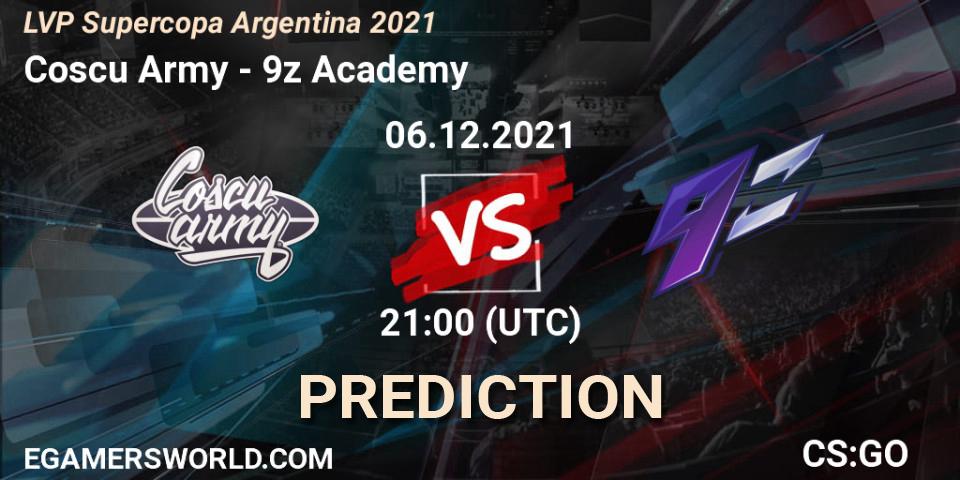 Coscu Army vs 9z Academy: Match Prediction. 06.12.2021 at 21:00, Counter-Strike (CS2), LVP Supercopa Argentina 2021