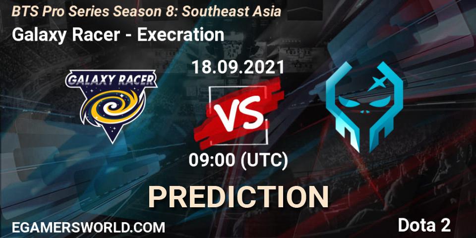 Galaxy Racer vs Execration: Match Prediction. 18.09.2021 at 09:09, Dota 2, BTS Pro Series Season 8: Southeast Asia