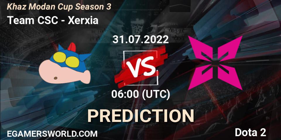 Team CSC vs Xerxia: Match Prediction. 31.07.2022 at 04:09, Dota 2, Khaz Modan Cup Season 3