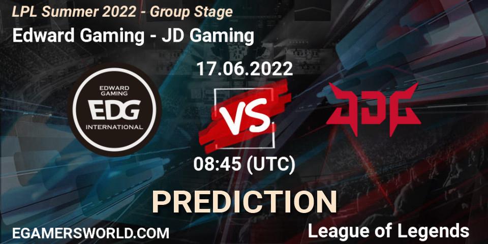 Edward Gaming vs JD Gaming: Match Prediction. 17.06.2022 at 09:00, LoL, LPL Summer 2022 - Group Stage