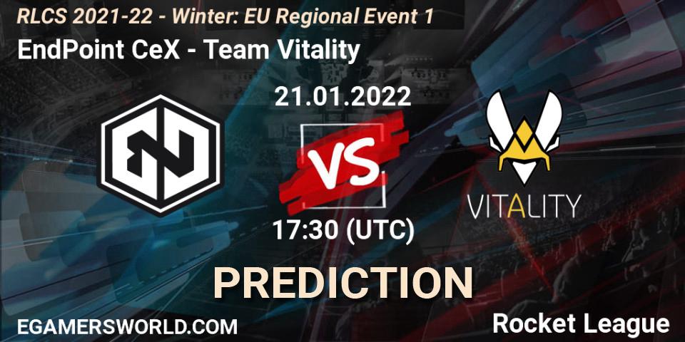 EndPoint CeX vs Team Vitality: Match Prediction. 21.01.2022 at 17:30, Rocket League, RLCS 2021-22 - Winter: EU Regional Event 1