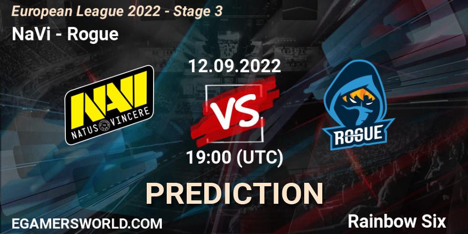 NaVi vs Rogue: Match Prediction. 12.09.22, Rainbow Six, European League 2022 - Stage 3