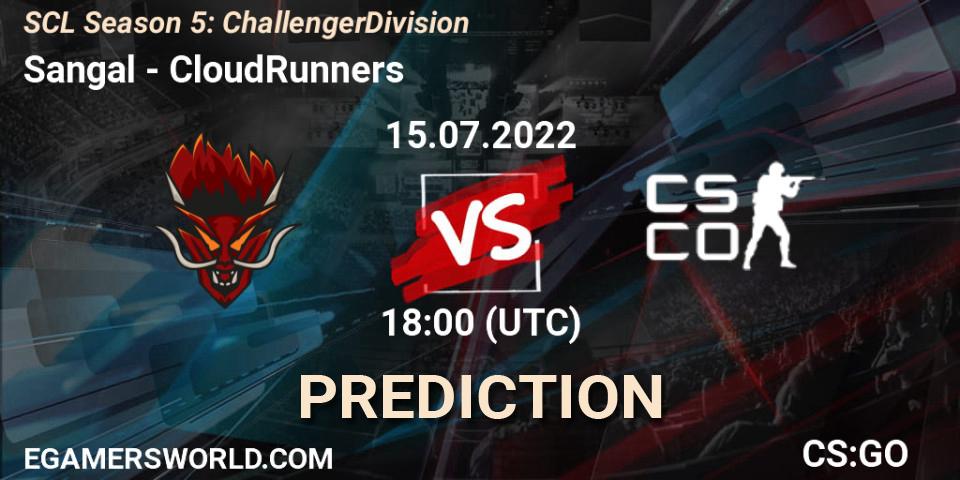 Sangal vs CloudRunners: Match Prediction. 14.07.2022 at 18:00, Counter-Strike (CS2), SCL Season 5: Challenger Division