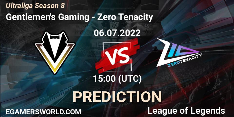 Gentlemen's Gaming vs Zero Tenacity: Match Prediction. 06.07.2022 at 15:00, LoL, Ultraliga Season 8