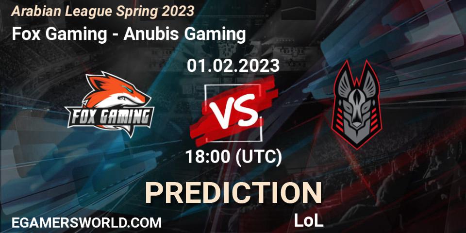 Fox Gaming vs Anubis Gaming: Match Prediction. 01.02.23, LoL, Arabian League Spring 2023