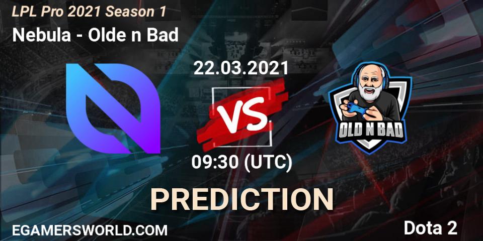 Nebula vs Olde n Bad: Match Prediction. 22.03.2021 at 09:35, Dota 2, LPL Pro 2021 Season 1