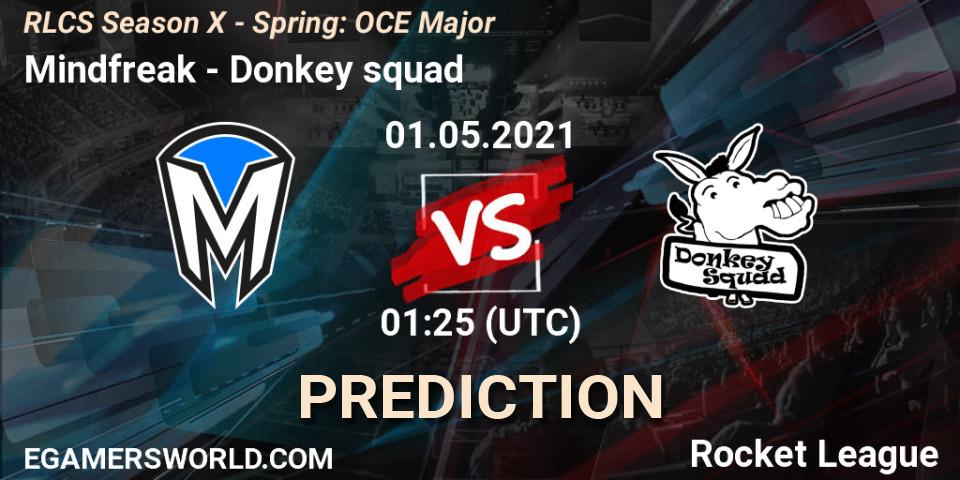 Mindfreak vs Donkey squad: Match Prediction. 01.05.2021 at 01:25, Rocket League, RLCS Season X - Spring: OCE Major