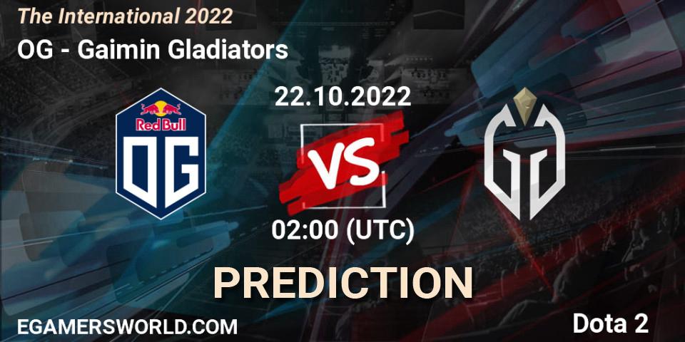 OG vs Gaimin Gladiators: Match Prediction. 22.10.22, Dota 2, The International 2022