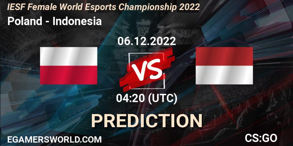 Poland vs Indonesia: Match Prediction. 06.12.2022 at 03:30, Counter-Strike (CS2), IESF Female World Esports Championship 2022