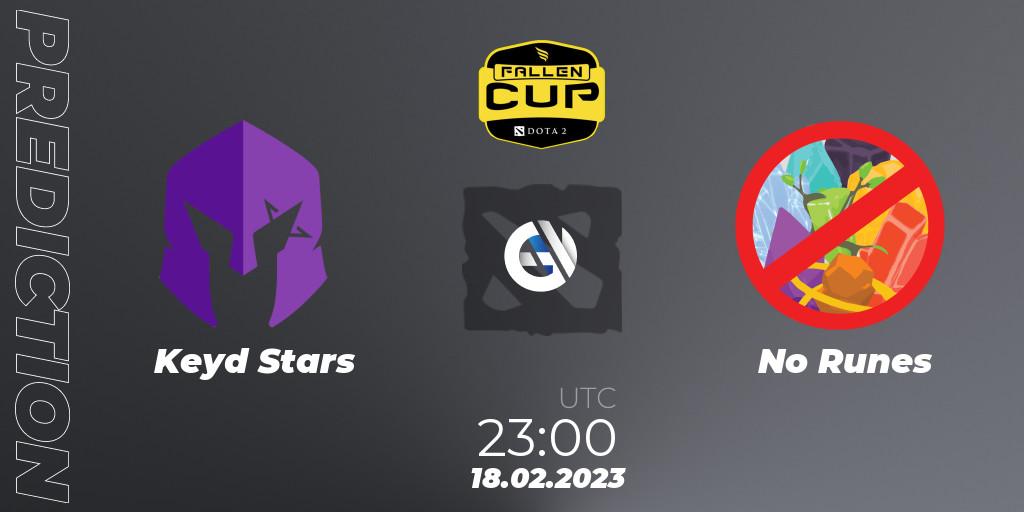 Keyd Stars vs No Runes: Match Prediction. 18.02.2023 at 23:22, Dota 2, Fallen Cup Season 2
