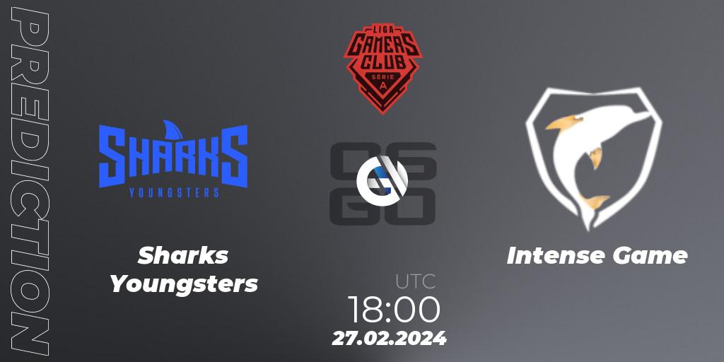 Sharks Youngsters vs Intense Game: Match Prediction. 27.02.2024 at 18:00, Counter-Strike (CS2), Gamers Club Liga Série A: February 2024