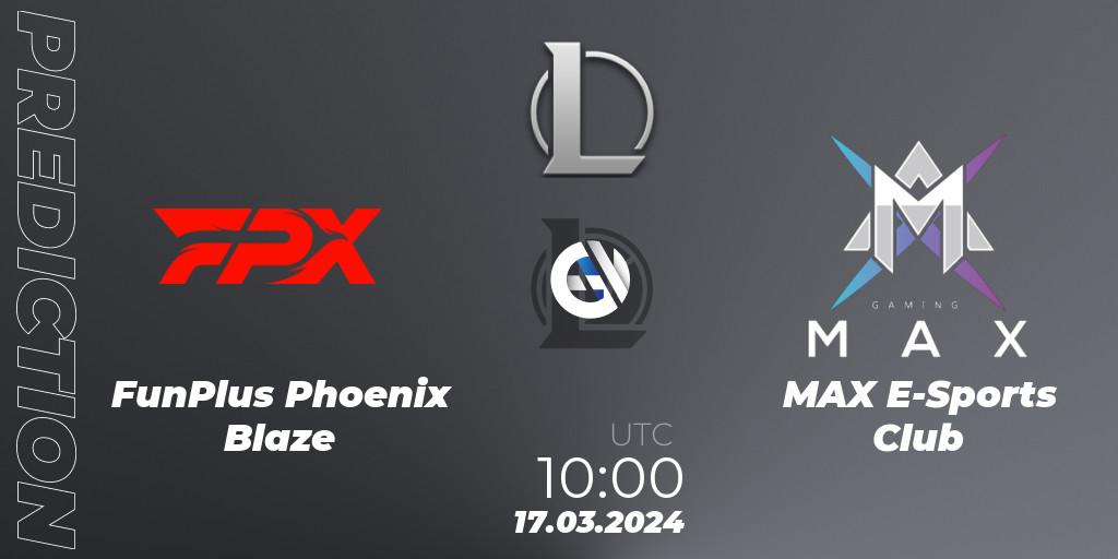 FunPlus Phoenix Blaze vs MAX E-Sports Club: Match Prediction. 17.03.24, LoL, LDL 2024 - Stage 1