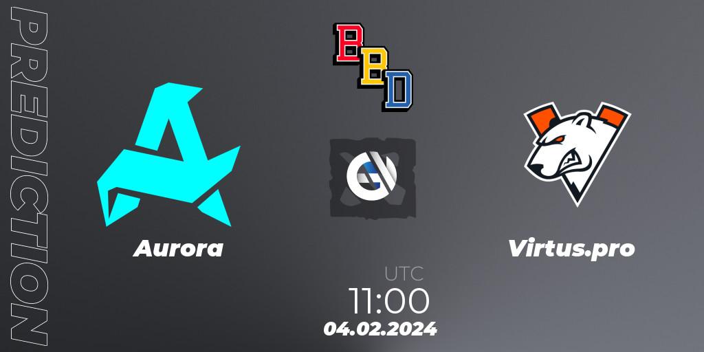 Aurora vs Virtus.pro: Match Prediction. 04.02.24, Dota 2, BetBoom Dacha Dubai 2024