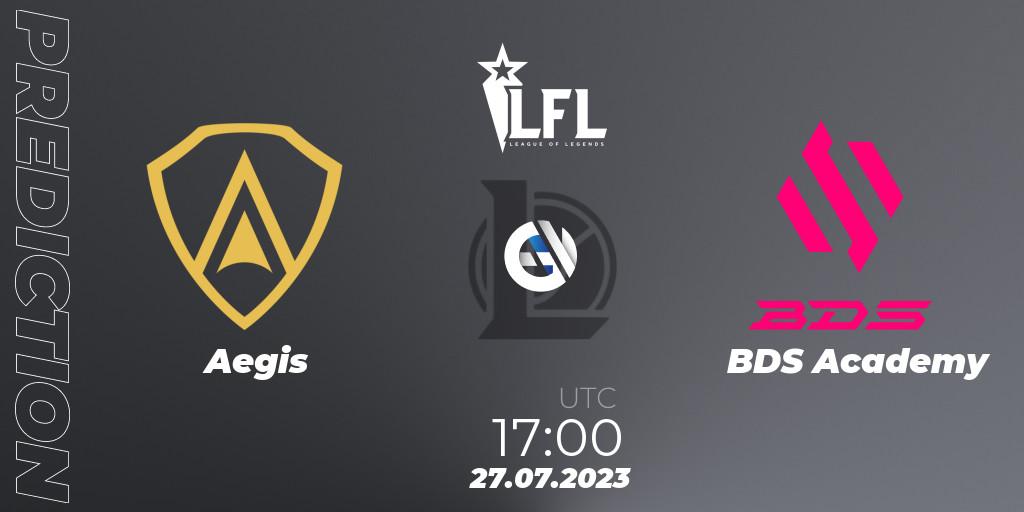 Aegis vs BDS Academy: Match Prediction. 27.07.2023 at 17:00, LoL, LFL Summer 2023 - Group Stage