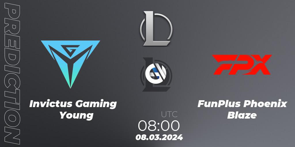 Invictus Gaming Young vs FunPlus Phoenix Blaze: Match Prediction. 08.03.24, LoL, LDL 2024 - Stage 1