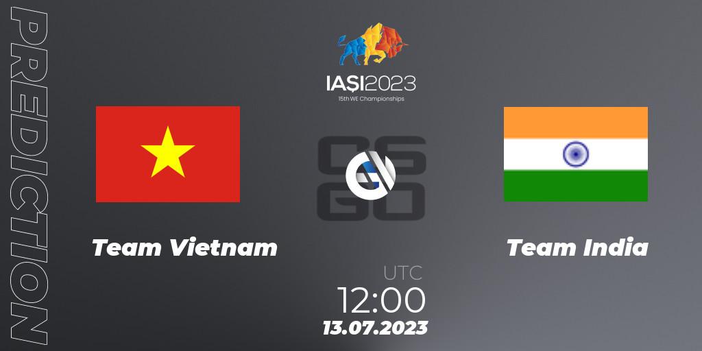 Team Vietnam vs Team India: Match Prediction. 13.07.2023 at 12:00, Counter-Strike (CS2), IESF Asian Championship 2023