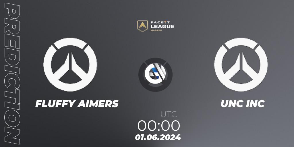FLUFFY AIMERS vs UNC INC: Match Prediction. 08.06.2024 at 00:00, Overwatch, FACEIT League Season 1 - NA Master Road to EWC